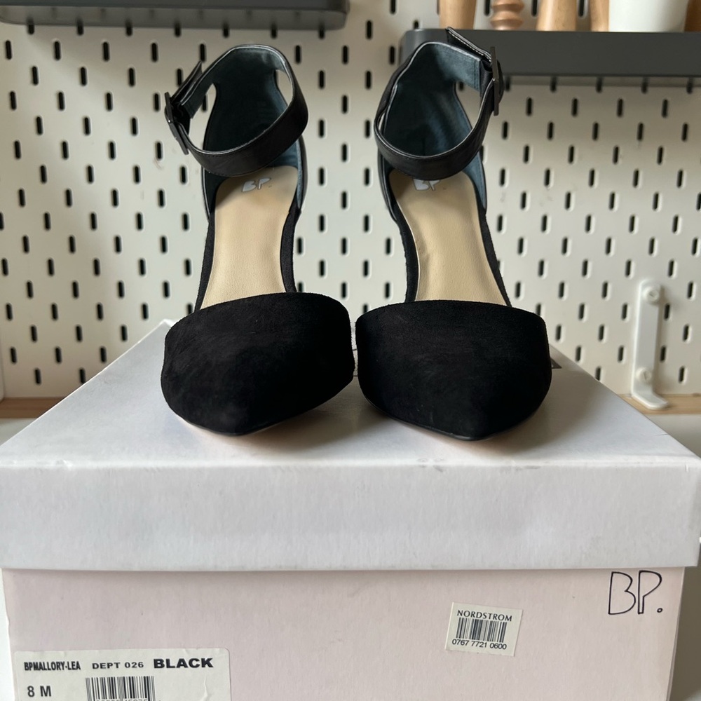NWT BP Mallory Lea Black High Heel Ankle Strap Shoes size 8 - Picture 4 of 9